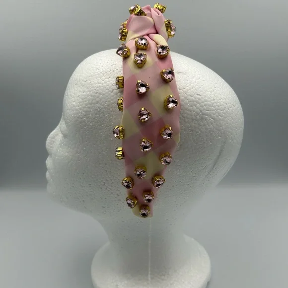 Lele Sadoughi X Stoney Clover Lane Watermelon Heart Crystal Knotted Headband - Picture 11 of 16